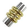 Brass Magnetic Clasp, Tube, plated Approx 5mm 