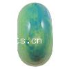 Europa Porzellan Perlen , Rondell, ohne troll, grün, 7x15mm, Bohrung:ca. 5.5mm, verkauft von PC