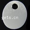 Sterling Silver Tag, 925 Sterling Silver, Oval, plated Approx 1.5mm 