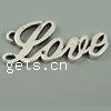 Zinc Alloy Message Pendants, Letter, word love, plated nickel, lead & cadmium free Approx 2mm 