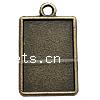Zinc Alloy Pendant Cabochon Setting, Rectangle, plated Approx 3mm, Approx 