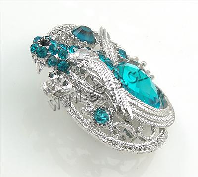 Rhinestone Zinc Alloy Brooch, plated, with rhinestone, more colors for choice, 42x39x8mm, Sold By PC