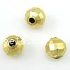 Brass Spacer Beads, Round, plated, faceted 6mm Approx 1.5mm 