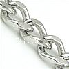 Stainless Steel Oval Chain, curb chain, original color Approx 