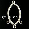 Sterling Silver Chandelier Component, 925 Sterling Silver, Horse Eye, UV plating, 1/3 loop Approx 1.5mm 