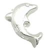 Sterling Silver Animal Bead, 925 Sterling Silver, Dolphin, plated Approx 1mm 