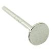 Sterling Silver Earring Stud Component, 925 Sterling Silver, Flat Round, plated 