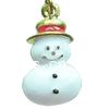 Zinc Alloy Christmas Pendants, with enamel, Snowman, plated, Christmas jewelry & enamel 