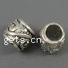 Zinc Alloy European Beads, Tube, plated, without troll cadmium free Approx 5mm, Approx 