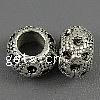Zinklegierung European Perlen, rund, plattiert, ohne troll, keine, frei von Kadmium, 10x6mm, Bohrung:ca. 5mm, ca. 680PCs/kg, verkauft von kg