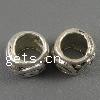 Zinc Alloy European Beads, Round, plated, without troll cadmium free, 9mm Approx 5mm, Approx 