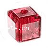 Abalorio cúbico de cristal de Swarovski ® 5601 4mm , facetas, Siam ligero, 4x4mm, 288PCs/Bolsa, Vendido por Bolsa