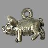 Zinc Alloy Animal Pendants, Pig, plated Approx 2mm, Approx 