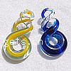 Кулоны Лэмпворк ручной работы, Спиральная форма, Связанный вручную, Много цветов для выбора отверстие:Приблизительно 8mm, продается PC
