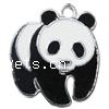 Zinc Alloy Enamel Pendants, Panda, plated nickel, lead & cadmium free Approx 2mm 