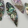 Abalone Shell Pendants, Leaf Approx 0.5mm 