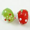 Plant Lampwork Beads, Strawberry Approx 2mm 