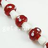 Plant Lampwork Beads, mushroom, two tone Approx 3mm .8 Inch 