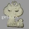 Zinc Alloy Animal Pendants, Cat, plated Approx 1mm 
