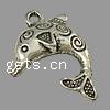 Zinc Alloy Animal Pendants, Dolphin, plated Approx 2.5mm 