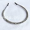 Hair Bands, Iron, with Non-woven Fabrics & Crystal & Rhinestone, 8mm 