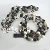 Kristall Perlen Armbänder, mit Natürliche kultivierte Süßwasserperlen, 7-8mm, 4mm, 6mm, Länge:7.5 , verkauft von Strang