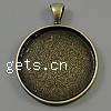 Zinc Alloy Pendant Cabochon Setting, Coin, plated Approx 