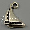 Vehicle Shaped Zinc Alloy Pendants, Ship, plated cadmium free Approx 1.5mm, Approx 