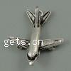 Vehicle Shaped Zinc Alloy Pendants, Airplane, plated nickel, lead & cadmium free Approx 2mm 
