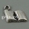 Zinc Alloy Tool Pendants, Book, plated nickel, lead & cadmium free Approx 2mm 
