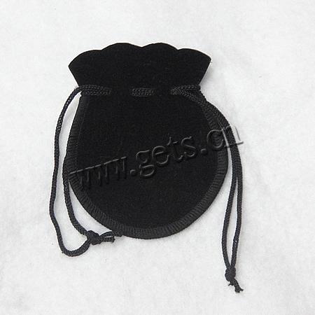 Velvet Jewelry Pouches Bags, Velveteen, with Nylon Cord, Oval, more colors for choice, Sold By PC