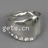 Rhinestone Zinc Alloy Finger Ring, dome ring, nickel, lead & cadmium free, 9# 