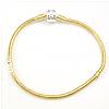 Brass European Bracelet Chain, brass European clasp, plated nickel, lead & cadmium free, 3mm 
