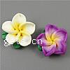 erles fimo en fleur, argile de polymère, Plumeria, à 5 pétales, couleurs mélangées Environ 1mm, Vendu par PC