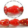 Plant Lampwork Beads, Strawberry, red Approx 2mm .2 Inch 