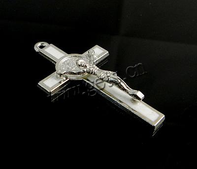 Zinc Alloy Cross Pendants, plated, enamel, more colors for choice, 53x29x6mm, Hole:Approx 2mm, Sold By PC