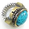 Watch Finger Ring, Zinc Alloy, with Resin, plated, blue Approx Approx 18mm, US Ring 