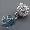 Zinc Alloy European Pendants, with Plastic, plated 10mm Approx 5mm 