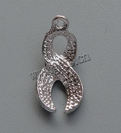 Zinc Alloy Bowkont Pendants, Ribbon, plated, more colors for choice, 19x9.5x3mm, Hole:Approx 1mm, Sold By PC