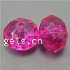Кристальные бусины в форме Ронделл, Кристаллы, Круглая форма, Самоделки ограненные, светло-розовый отверстие:Приблизительно 1mm, продается PC