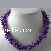 Natural Coral Necklace, Chips, purple, 2-6mm .5 Inch 