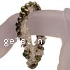 Gemstone Pearl Bracelets, Freshwater Pearl, with Clear Quartz, 4-6mm,6-7mm .5 Inch 