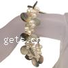 Seashell Bracelets, Shell, with Freshwater Pearl, 6-7mm,10mm .5 Inch 
