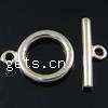 Brass Toggle Clasp, plated, single-strand Approx 2mm [