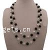 Стеклянные жемчужные ожерелья, Стеклянный жемчуг, двунитевая, 8mm,10mm, длина:35.4 дюймовый, продается Strand