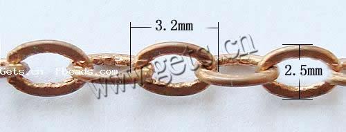 Латунная цепочка с овальными звеньями, Латунь, Другое покрытие, Овальный цепь, Много цветов для выбора, не содержит кадмий, 3.2x2.5x0.45mm, 100м/Strand, продается Strand
