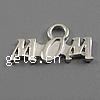 Zinc Alloy Message Pendants, Letter, word mom, plated cadmium free Approx 