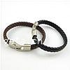 PU Leather Cord Bracelets, with Zinc Alloy 9mm Approx 8.5 Inch 