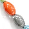 Pearlized Porcelain Beads, Oval, mixed colors Approx 2mm 