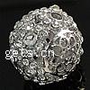 Ball Rhinestone Spacer, Round, plated, Customized & with Mideast rhinestone Approx 2mm 